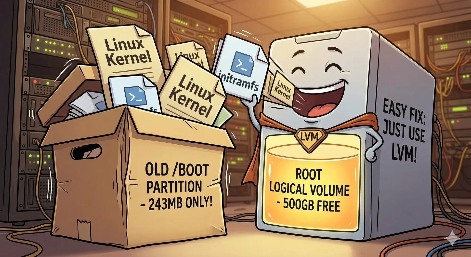 Resolving a full /boot partition on Ubuntu with LVM